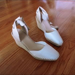 ASOS white lace up espadrille wedges